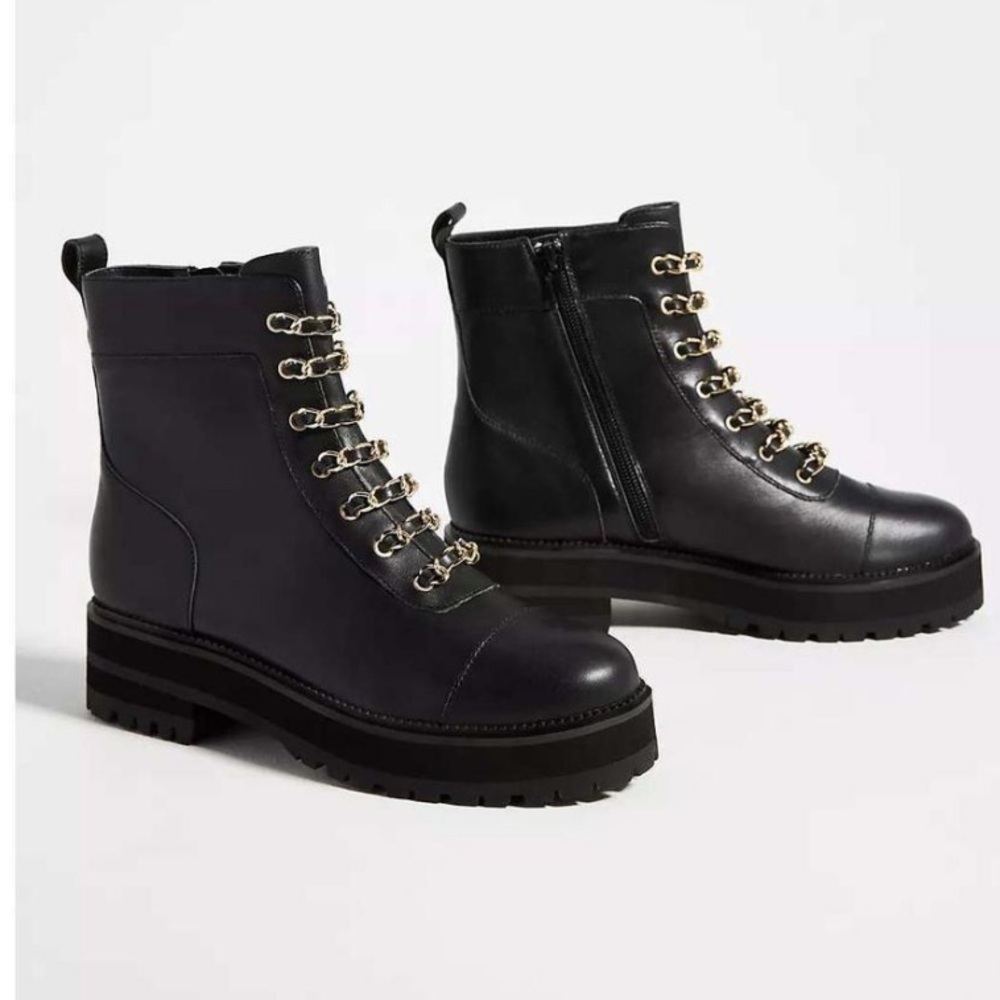 Cecelia New York Chance Combat Boots- Black